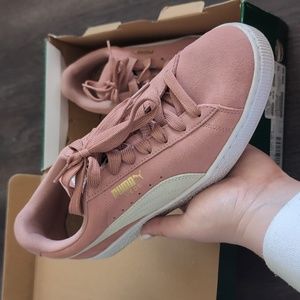 Pink, Puma suede sneakers